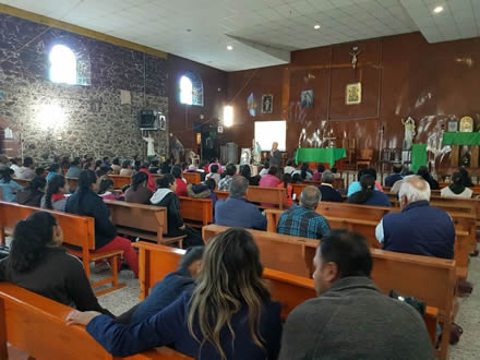 Mircoles de septiembre de 2017, 16 horas. Iglesia del Perpetuo Socorro, Cerro Colorado, Hidalgo.